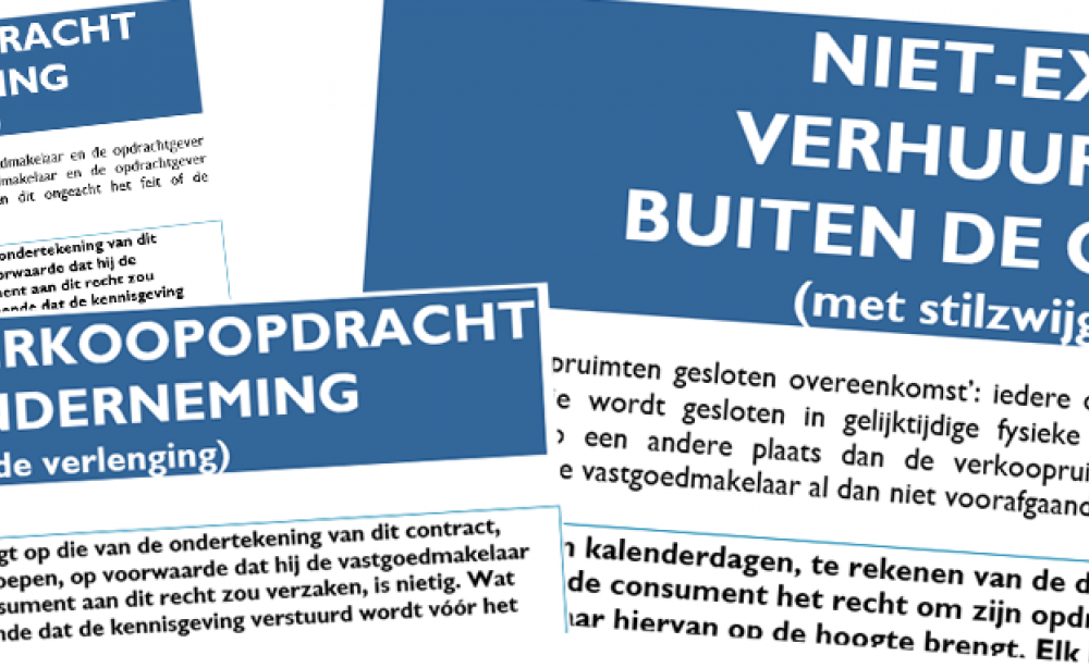 Tal van modelcontracten voor verhuur en verkoop online beschikbaar