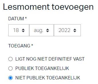 Toegankelijkheid van een lesmoment bepalen